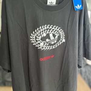 Adidas Black and White Graphic Tee